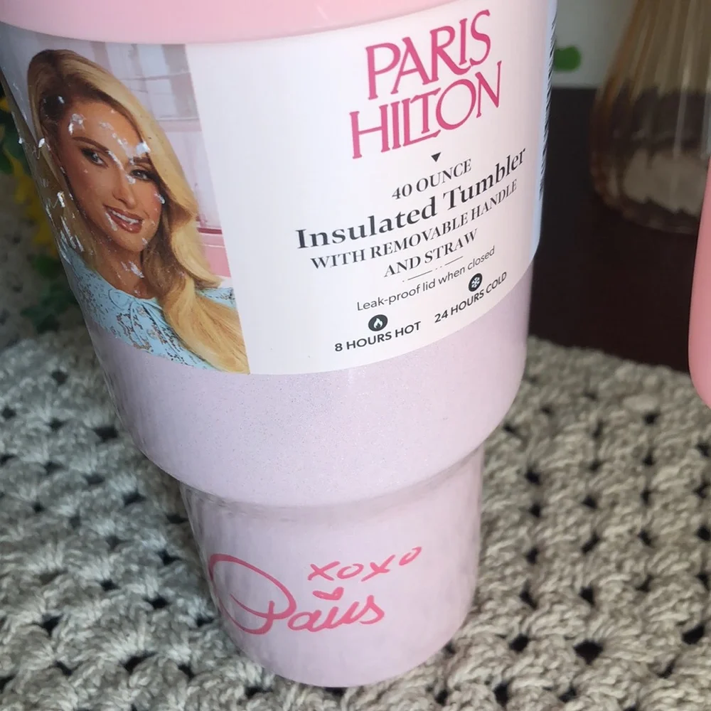 Paris Hilton Insulated 40 oz Pink Tumbler
